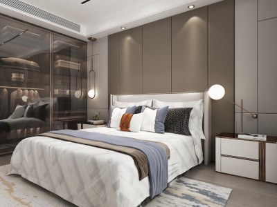 现代次卧3D模型下载